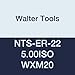 Walter Tools NTS-ER-22 5.00ISO WXM20 Carbide NTS Threading Inserts, External Thread, Full Profile, ISO Metric 60 Degree (Pack of 10)