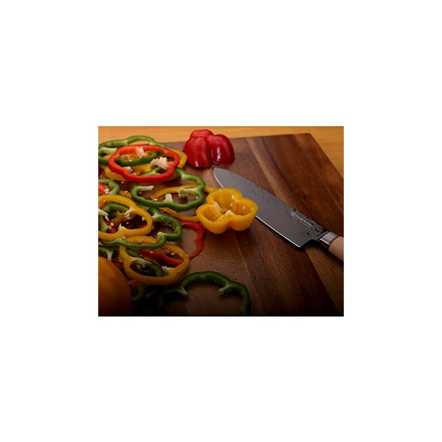 YOUSUNLONG Chef Knife 8 Inch - Japanese High Carbon AUS8 German Stainless Steel Kitchen Knives - Natural Canadian Maple Wood Handle - Cooking Knife