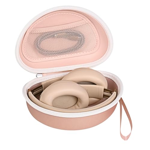 Hard Headphone Case for Beats Solo 4 Studio Pro Solo 3 Studio 3 Solo 2 Over Ear Headphone Carrying Case with Storage Cable Bag Strap for Travel (Champagne)