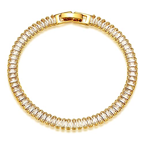 Image of MEVECCO Bracelet for Women 14K Gold Plated Dainty Chain Simple Jewelry Cute Handmade Minimalist for Her