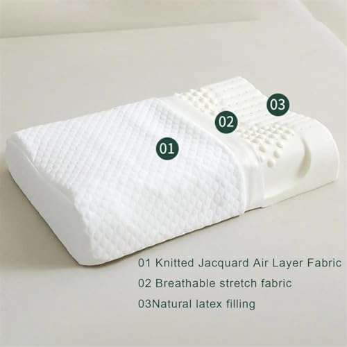 Almohada de látex tamaño completo con espuma viscoelástica miniatura 2