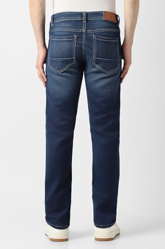 Image of Peter England Men's Slim Tapered Jeans | Denim | Premium | Modern Fit