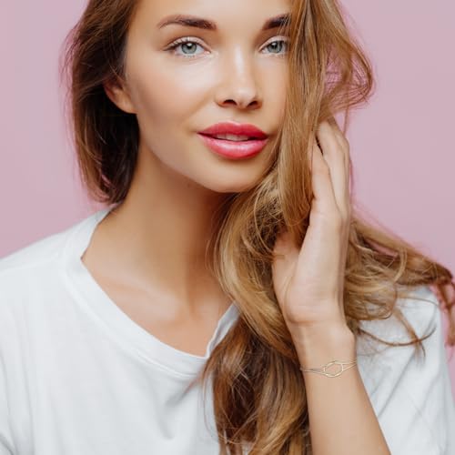 Gold Knot Bracelets for Women Love Snake Chain Infinity Bracelet Matching Bracelets for Couples Friendship Relationship Bracelets Dainty Adjustable Bracelets4