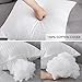 Oubonun 16 x 16 Throw Pillow Inserts, Firm and Fluffy Decorative Square Pillows for Couch Bed Sofa with Soft Cotton Cover White Cushion with Down Alternative Pack of 2