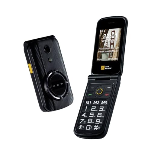 Téléphone portable 4G senior AGM M8 clapet compatible aides auditives SOS