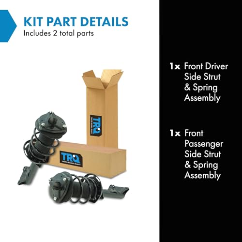 Image of TRQ Front Driver and Passenger Side Strut and Spring Assembly Set | For 08-11 Mercedes-Benz C300 Sport RWD 12-13 C250 Sport RWD 08-14 C350