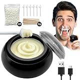 Nose Wax Kit Men, Nose Ear Hair Waxing Kit with 100g Nose Wax, Painless Nose Ear Hair Removal Kit, Smart Constant Temp, USB Fast Heat, Upgraded Capacity, Multi-Accessories