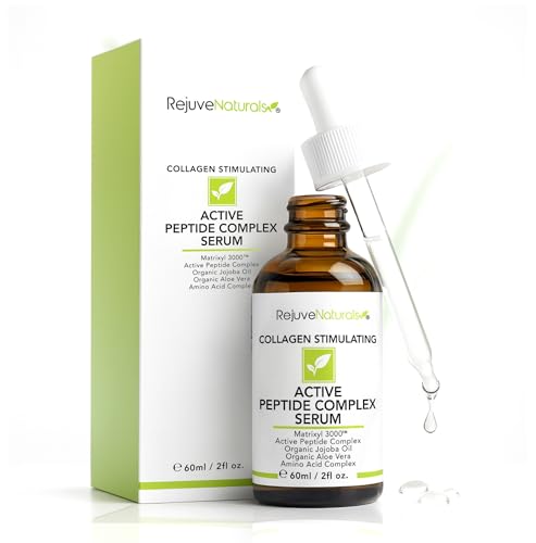 Peptide Complex Serum with Matrixyl 3000 (2 oz, Double-Sized) Minimizes Look of Fine Lines & Deep Wrinkles, Crow's Feet, Crepey Skin. Lightweight Anti Aging Moisturizer for Face & Neck