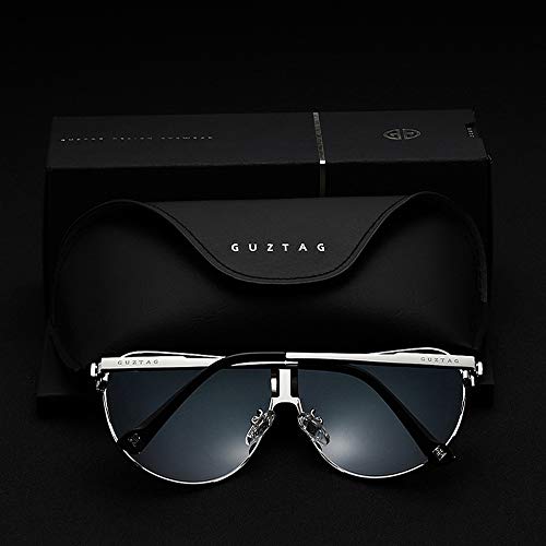 GUZTAG Classic Polarized Aviator Sunglasses for Men Women UV Mirrored Lens Stainless Steel Frame G80263