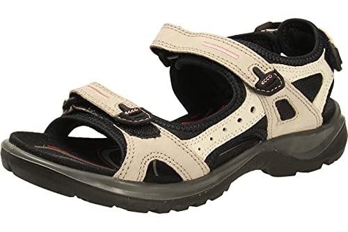 ECCO Women s Yucatan Sandal,Atmosphere/Ice White/Black,40 EU (US Women s 9-9.5 M)