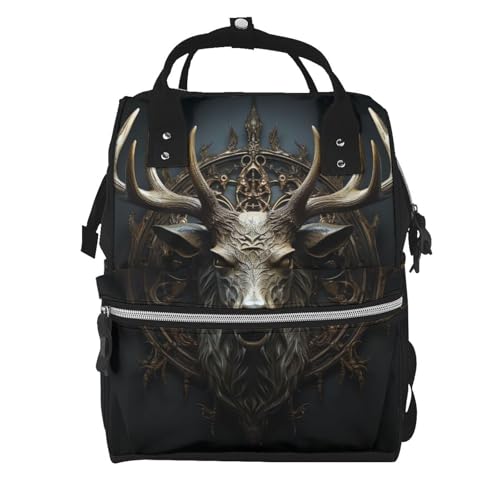 Sac à dos à langer grande capacité pour maman active avec motif bois de cerf