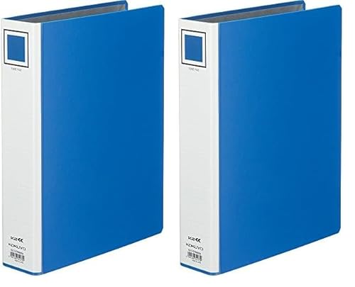 コクヨ ファイル チューブファイル K2 両開き A4縦 500枚収容 2穴 青 K2フ-ETB650B (× 2)