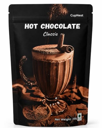 Image of CupNest Classic Hot Chocolate Powder | Rich & Creamy Drinking Chocolate Mix | Instant Cocoa Beverage | Enjoy Hot or Iced | 250 g