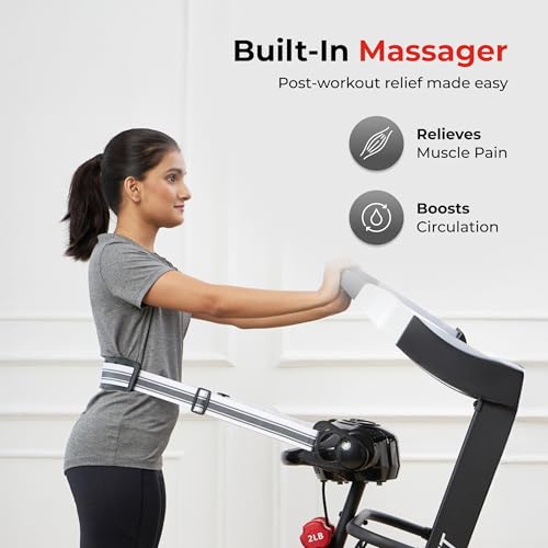 Image of Fitkit by Cult FT200M BLDC 6.5HP Peak Treadmill (Max Weight: 150Kg, Auto Incline, Max Speed 16km /hr with Massager) for Home Gym Fitness with 1 Year Warranty
