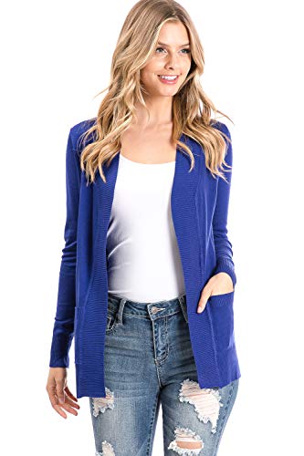 Image of Urban Look Womens Basic Long Sleeve Open Front Comfy Sweater Cardigan