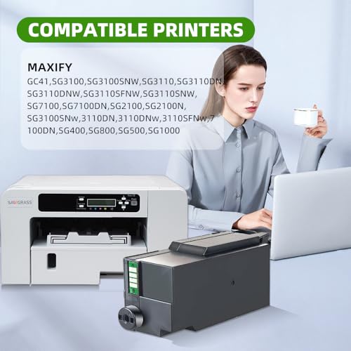 DLMELHOR SG400 Resttintentank GC41 Wartungspatrone Ersatz für SAWGRASS SG400 SG500 SG800 SG1000 Ricoh GC41 Drucker, 2er-Pack