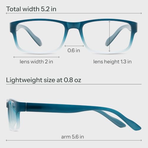 Image of Gaoye 1.75 Professional Reading Glasses for All Day - Computer Readers with Blue Light Protection - Value Pack