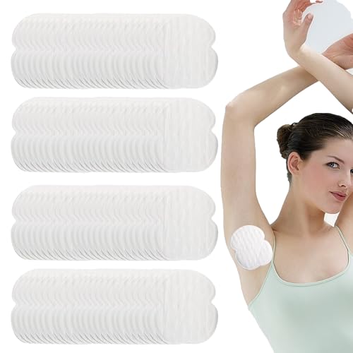 100 Pezzi Assorbenti Ascellari Antisudore, Monouso Sudore Pad, Leggero e Traspirante Pastiglie Assorbi Sudore, Alette Copri Salva Ascelle, Tamponi Ascellari per Uomo Donna, Combattono l'iperidrosi