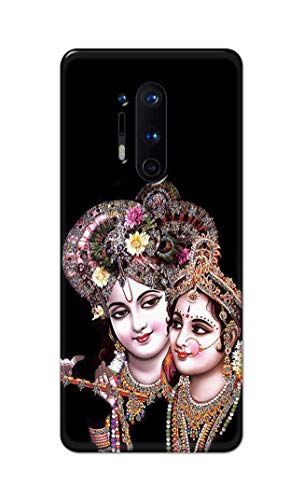Image of PRINTFIDAA� Printed Hard Back Cover Case for OnePlus 8 Pro Back Cover (Radha Krishna) -2808