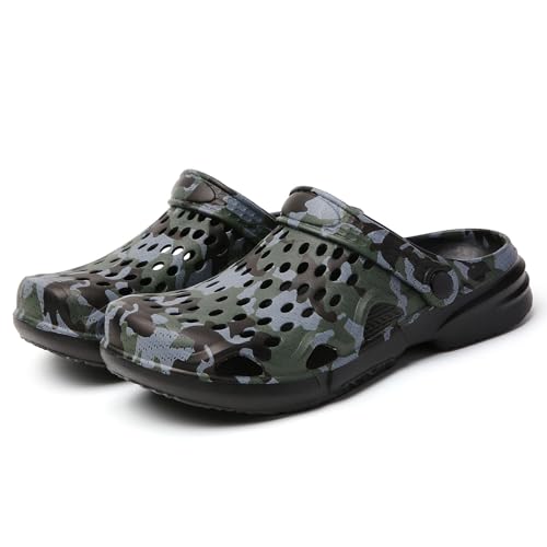 Image of SECHRITE Clogs for Men Garden Shoes Water Sandals Mens Mules and Clogs Shower Slippers Waterproof Summer Slides