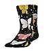 Meaudiwes Fashion Dress Decor Socks, Comfortable Work Leisure Sports Socks For Girls And Boys Goth Butterfly Moth Sun Moon