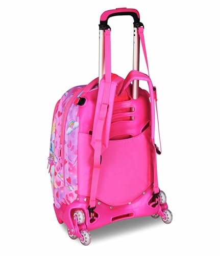 SJ GANG STYLE JAM GANG Trolley escolar Jack 3 ruedas, fucsia, 3 en 1, mochila triple uso con carro desenganchable, 33 L, mochila escolar primaria, mochila niña