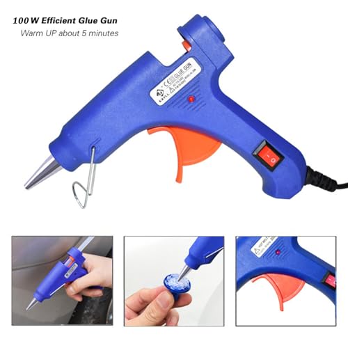 Image of Dent Remover Tool for Car, Heavy Duty Paintless Dent Repair Kit Dent Lifter Car Dent Puller Kit for Car Large & Small Ding Hail Dent Removal (Dent Lifter), blue