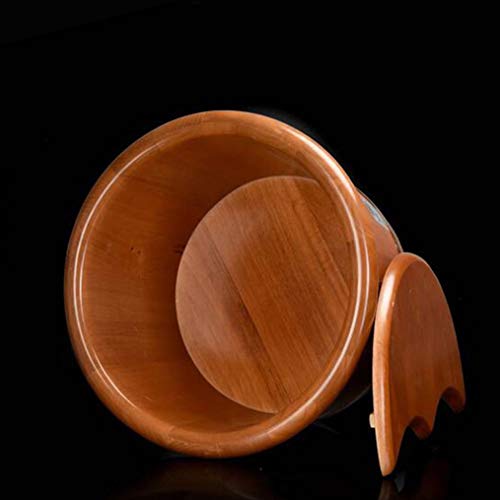 Spa de pies de madera maciza con cubierta 31 cm miniatura 7