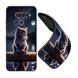 JEZSHTAI Cover per LG Q60 Custodia in Silicone Antiurto Con Disegno Del Modello,Sottile Morbida in TPU Antigraffio Protettiva Case,B05