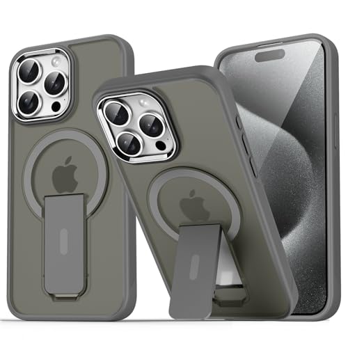 Coque iPhone 13 transparente antichoc avec support béquille silicone rétractable