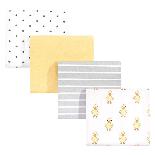 Image of Hudson Baby Unisex Baby Cotton Flannel Receiving Blankets, Duck, One Size