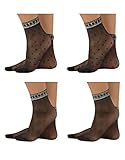 4 PAAR VON FEINSOCKEN MIT MUSTER - Der Lichtpunkt von jedem Look, von dem klassischen Arbeitsoutfit, bis dem extravagantem Abendstil: diese Socken mit silbernen Lurex Bund sind nicht nur ein Fashion Accessoire, aber auch eine bequeme Alltagsauswahl, dank ihren weichen und hochwertigen Materialien.