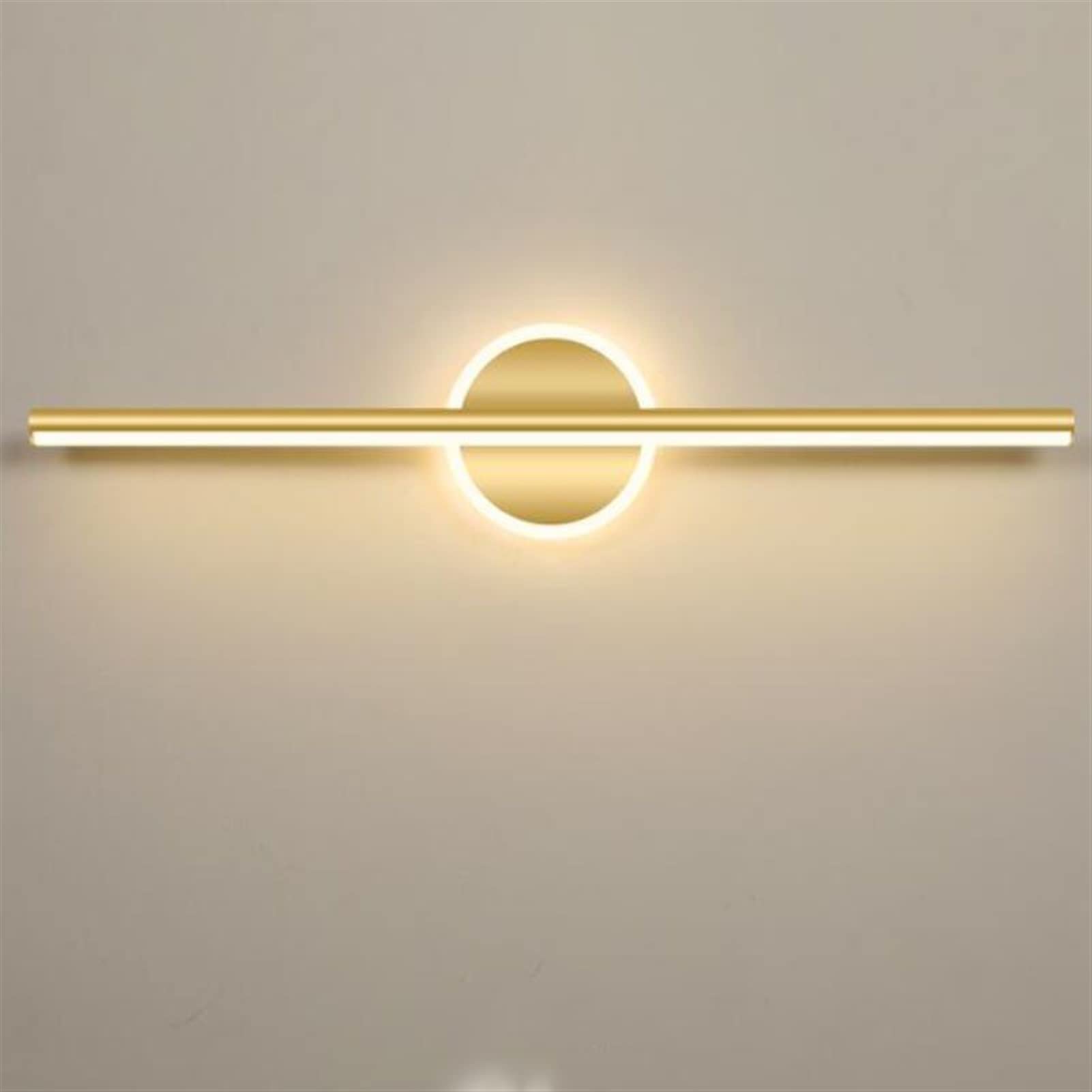 Miroir lumière LED moderne applique murale ronde blanche chaude salle de bain