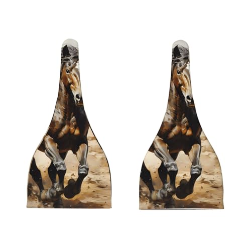 Western Horse Print Newborn Baby Hat, Soft Top Knotted Beanie Cap, Cute Infant Headwear for 0-6 Months Welcome Party Black3