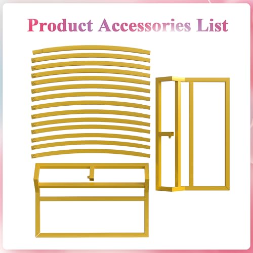 Fomcet Round Backdrop Stand 8FT Gold Circle Balloon Arch Frame Large Metal Wedding Arch for Anniversary Birthday Party Valentine Ceremony Wedding Decorations Thickened Square Tubes - Image 7