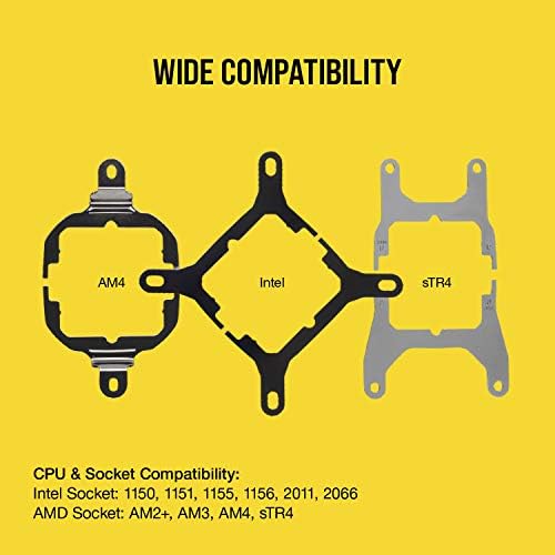 Corsair iCUE H150i PRO XT RGB Liquid CPU Cooler (360mm Radiator, Three 120mm Corsair ML Series PWM Fans, 400 to 2,400 RPM, Advanced RGB Lighting and Fan Control with Software, Easy to Install) Black