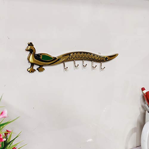 Image of KridayKraft Metal Peacock Shap Key Holder Decorative Your Home & Office Walls Hanging Key Holder Stand Animal Shopwipiece Figurines,Gifts Article