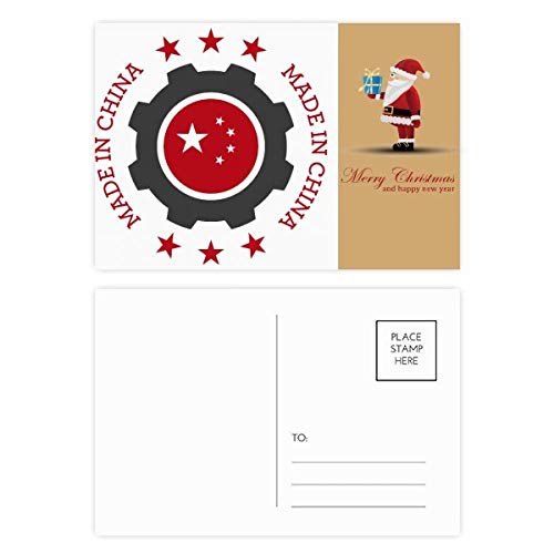Père Noël chinois rouge lot de 20 cartes postales National Stars Cog à offrir à vos proches