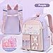 youcoscos Girls Backpack,Kawaii Bunny Backpack for Girls Kindergarten Cute Elementary Schoolbag with Lunch Box Kids Children Bookbag Casual Daypack with Chest Strap