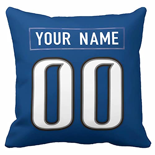 Image of ANTKING Throw Pillow 2 Pack with Custom Name and Number Personalized Gift for Men Women Boys
