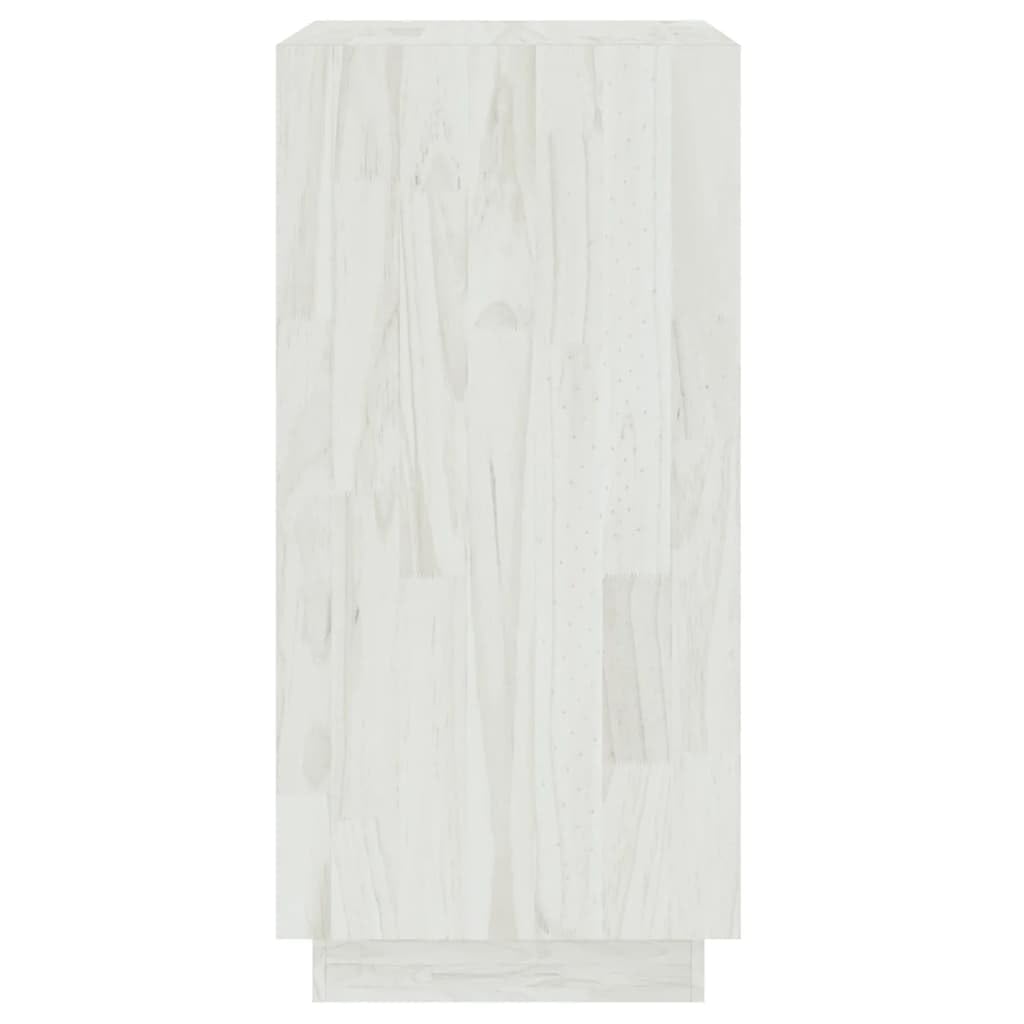 VidaXL Bücherregal Raumteiler – Massivholz Kiefer, 80x25x125 Cm, Weiß, Viel Stauraum