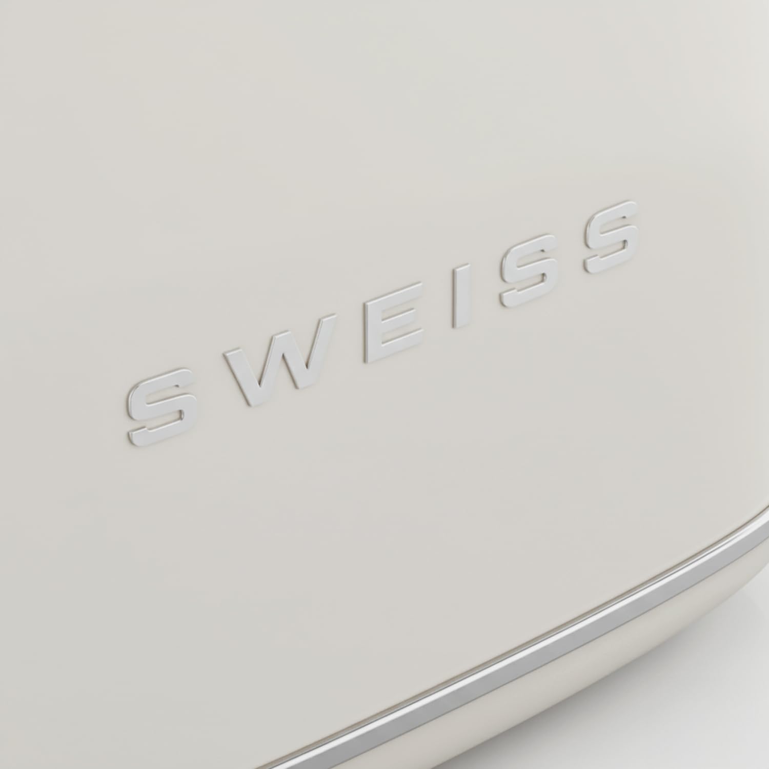 SWEISS - Tostadora de pan vintage GRS8, 2 ranuras, 6 niveles de potencia, descongelación, rápida y uniforme, limpieza fácil, cajón recoge migas, 850 W, beige