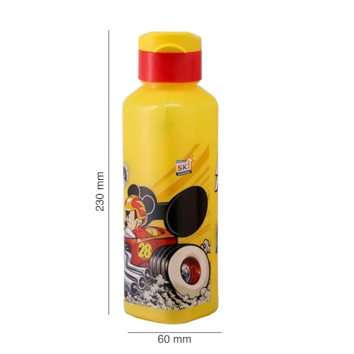 Image of SKi Homeware Lock & Seal Disney Lunch Box + Water Bottle Combo, for School Kids, a Gift for Girls and Boys with Attractive Character Prints and Vibrant Colours (Mickey)