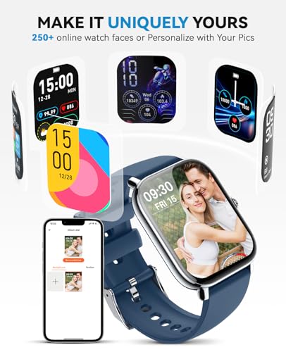 Image of Smart Watch for Women Men- Answer /Make Call, 2025 IP68 Waterproof Fitness Step Sleep Tracker Watch with Monitor Activity Counter Smartwatch for Andriod iPhone iOS Samsung Compatible