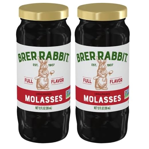 Brer Rabbit Unsulphured Molasses, Full Flavor, 12 Ounce (Pack of 2)