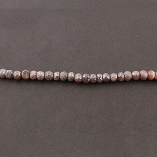 Multi moonstone 8mm-9mm en rondelles facettées contre les reflets ternes en joaillerie