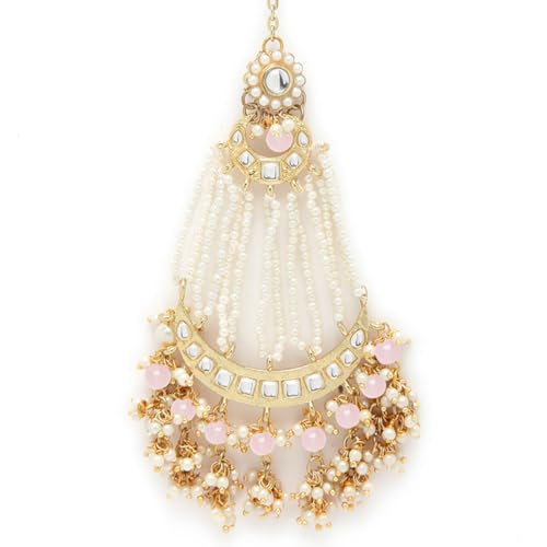 Image of Karatcart Gold Plated Handcrafted Kundan Passa for Women