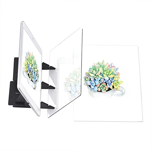 Geevorks Tableau de dessin optique, Projecteur de dessin avec acrylique,matériel de PC, projecteur de dessin facile, outil de moulage pour téléphone portable et tablette peinture DIY Cover