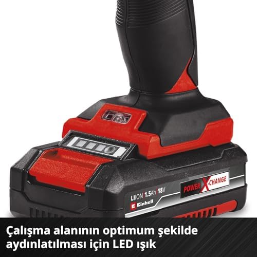 Einhell Akülü Vidalama TC-CD 18/35 Li-Solo Power X-Change (Li-Ion, 18 V, 550 dak.-1, 35 Nm, 10 mm mandren, akü ve şarj cihazı dahil değildir) - 4513927 - Görsel 7