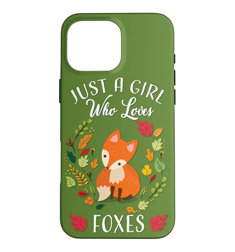Womens Kids Fall Leaves Boho Just A Girl Who Loves Foxes �X�}�z�P�[�X iPhone 16 Pro Max �p